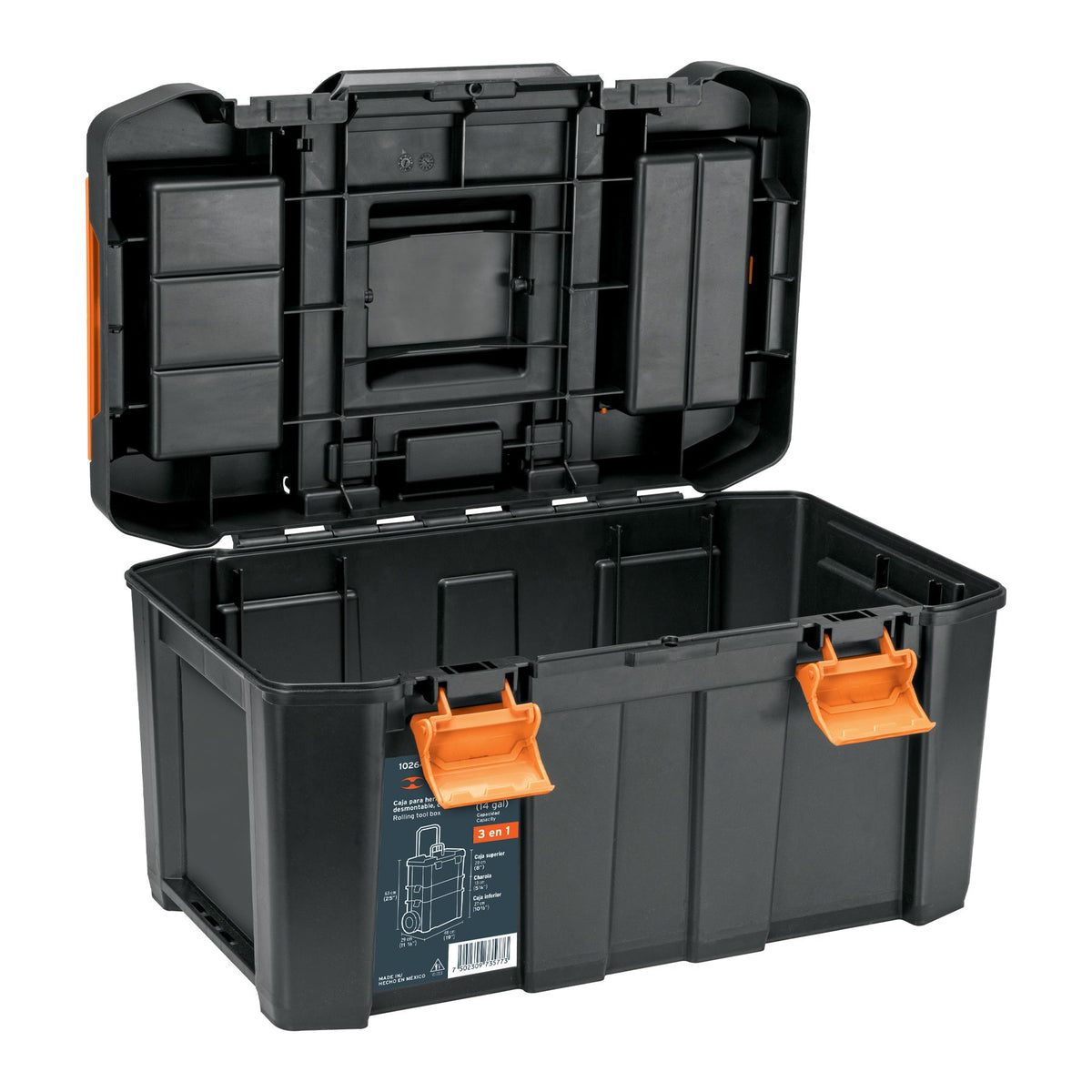Caja para Herramienta con Ruedas 3 en 1 Desmontable Truper