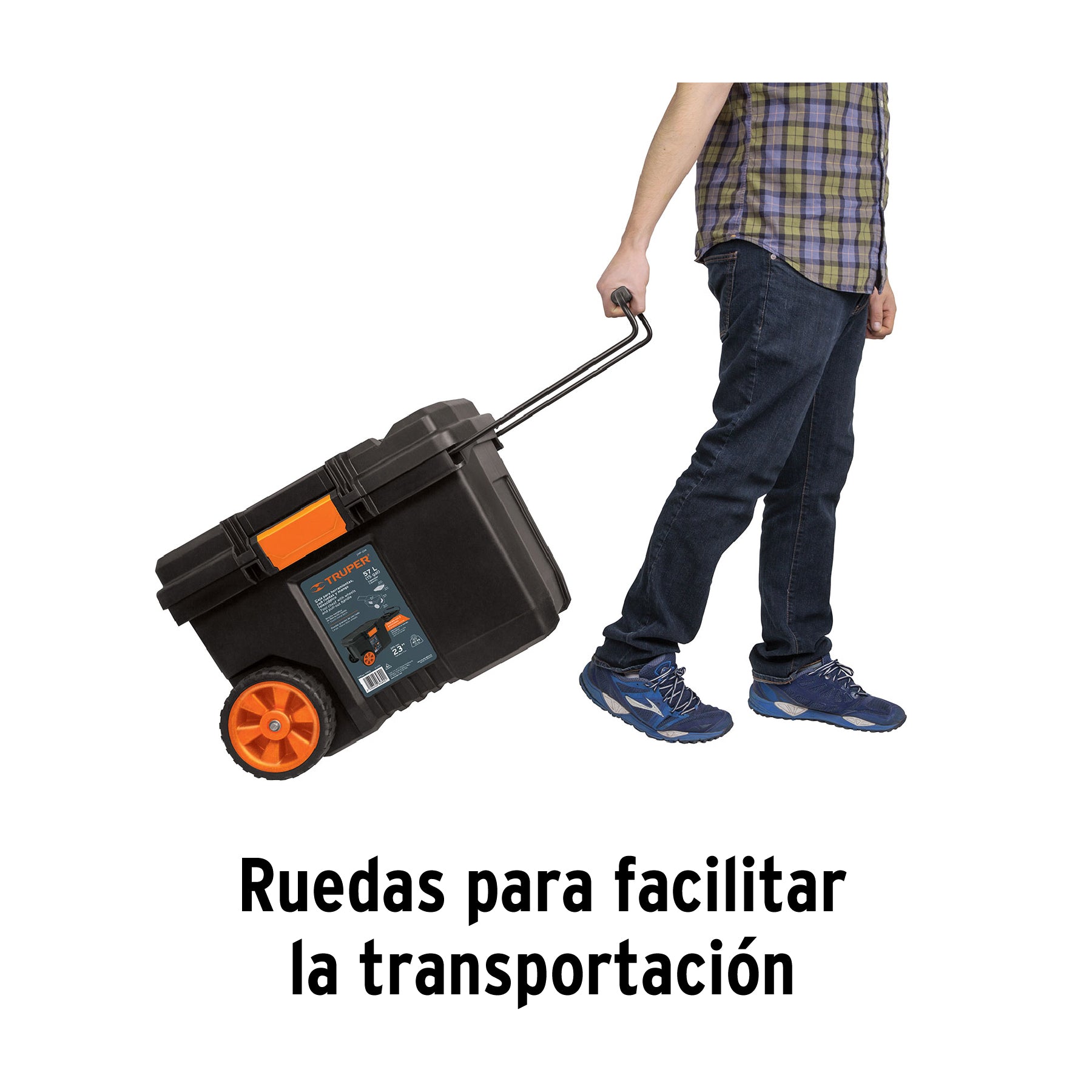 Caja Portaherramienta Plastica con Ruedas 23" Truper