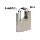Candado de Hierro 60 mm con Coraza Llave Anti-Ganzua Hermex