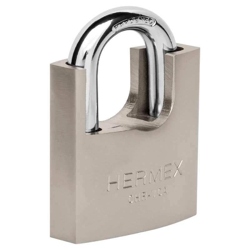 Candado de Hierro 70 mm con Coraza Llave Anti-Ganzua Hermex