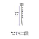 Cincho Plastico Transparente 45 cm x  9 mm por Pieza Volteck