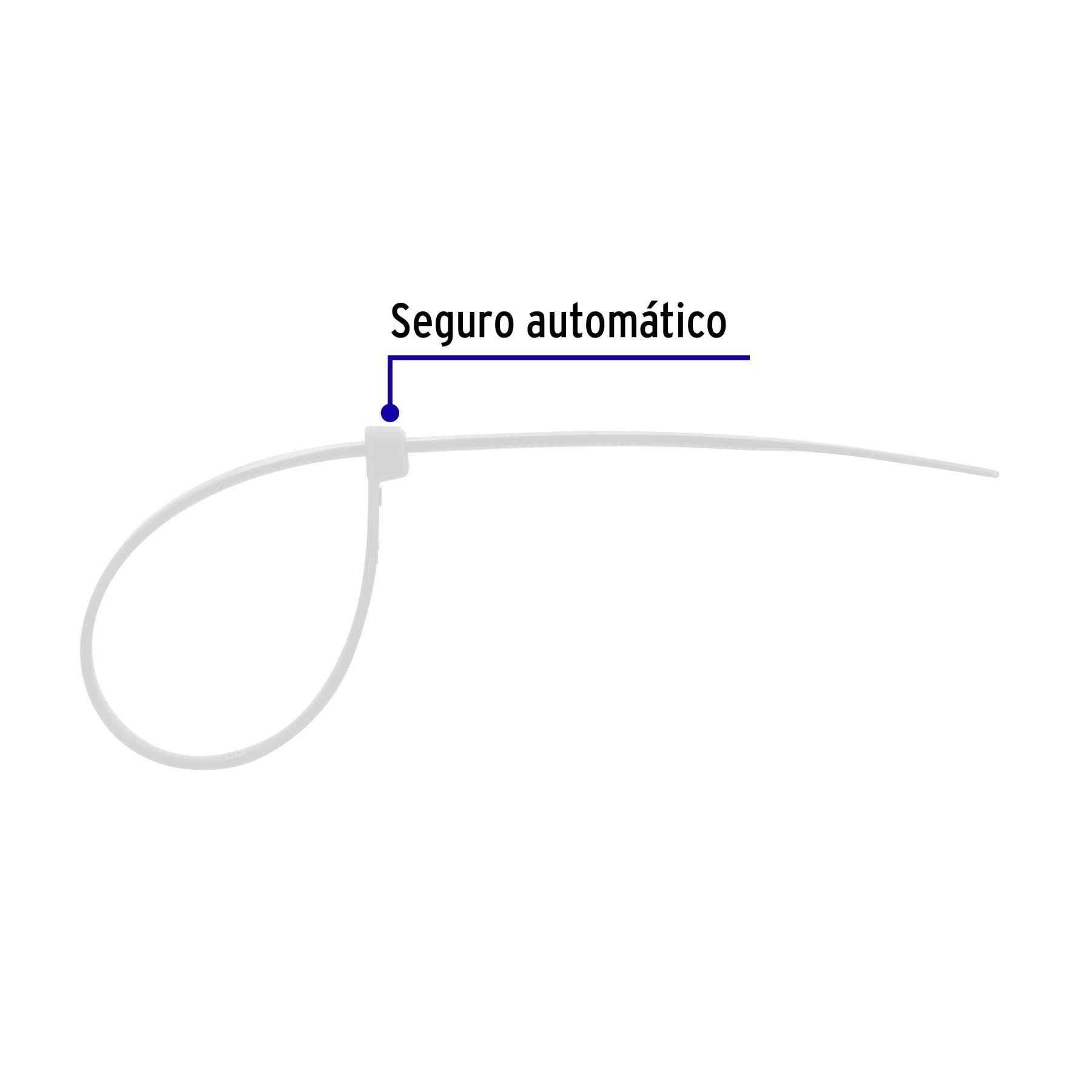 Cincho Plastico Transparente 10 cm x 2.5 mm por Pieza Volteck