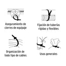 Cincho Plastico Negro 20 cm x  2.5 mm por Pieza Volteck