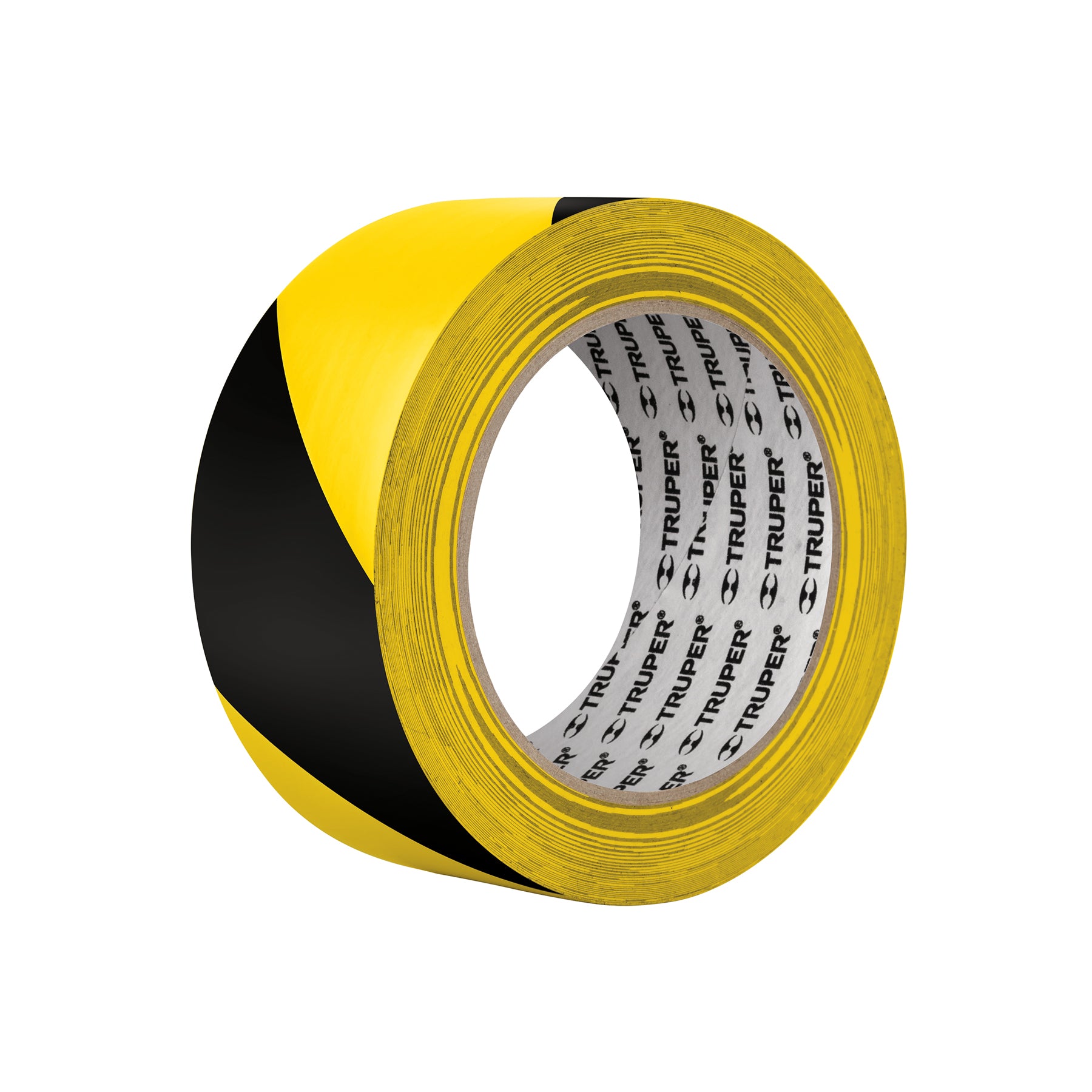 Cinta Adhesiva de Señalizacion Amarilla/Negro 48 mm x 33 mts Truper