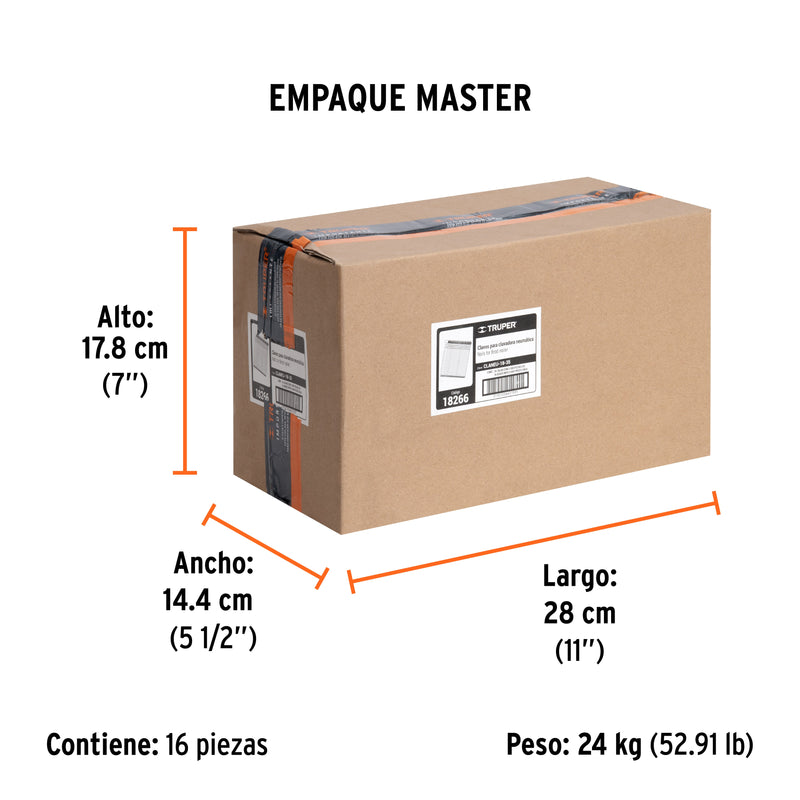 Clavos Clavadora Neumatica Calibre 18 Caja con 5,000 Truper 1"3/8 (35 mm)