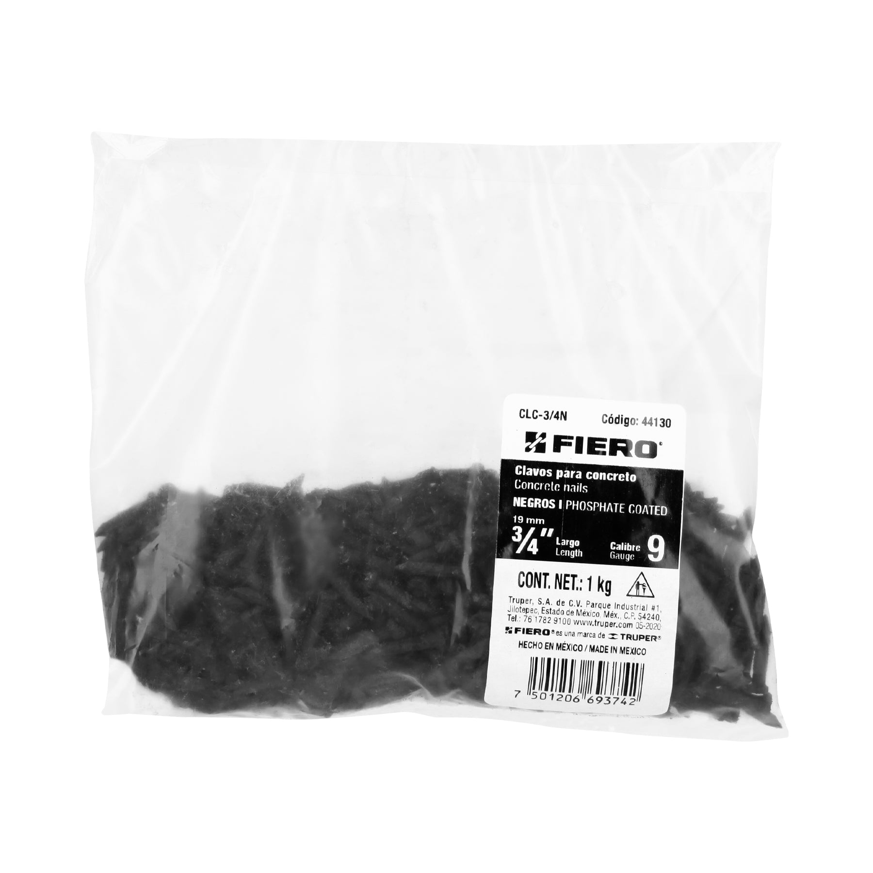 Clavo Negro para Concreto  3/4" (19 mm) Fiero por Pieza