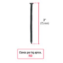 Clavo Negro para Concreto 3" (76 mm) Fiero 500 Gramos