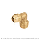 Codo Terminal para Gas 3/8" Flare x 1/2" NPT Foset