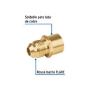 Niple Campana para Gas 3/8" Flare x 1/2" Soldable Foset