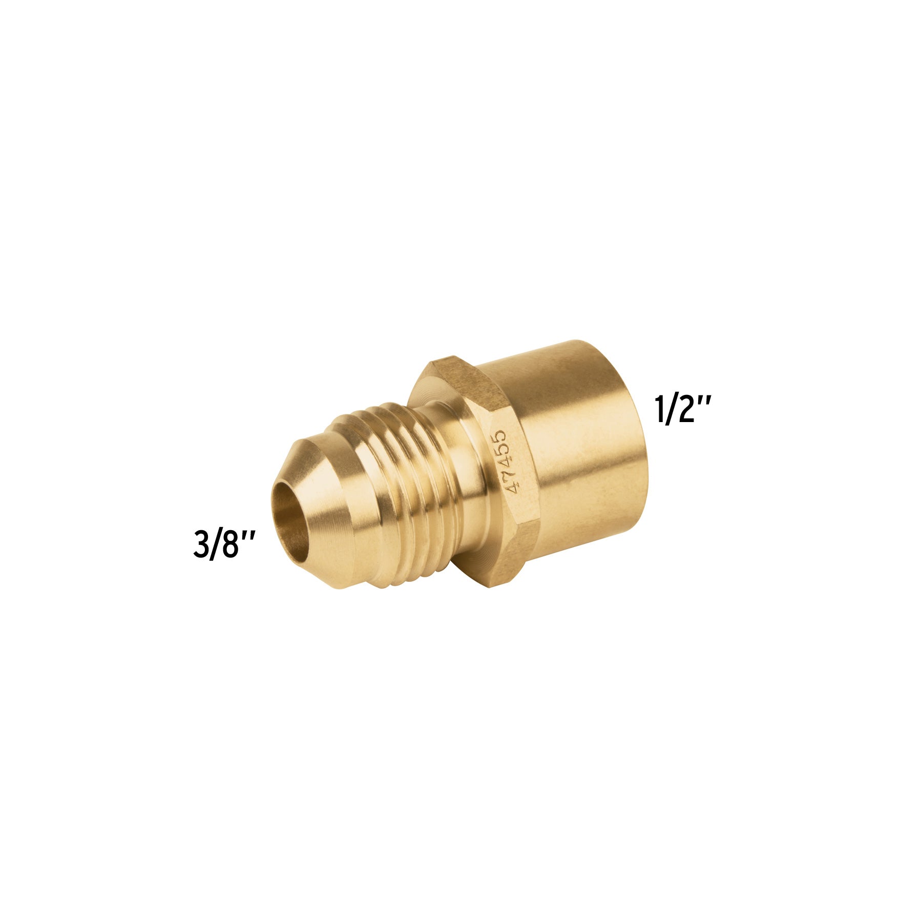 Niple Campana para Gas 3/8" Flare x 1/2" Soldable Foset