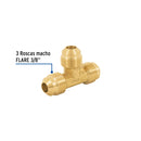 Tee Union para Gas 3/8" Flare Foset