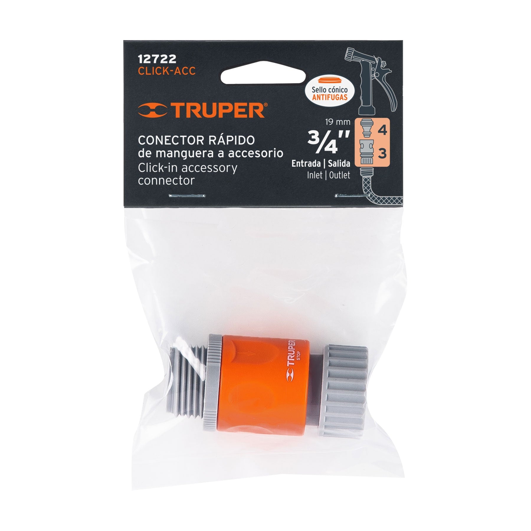Conector Click Manguera-Accesorio CLICK-ACC Truper