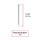 Clavo sin Cabeza Standard 2"1/2 (65 mm) Fiero