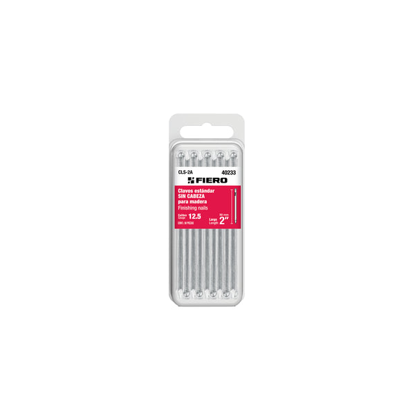 Blister Clavo sin Cabeza Standard 2" (50 mm) Fiero 30 Piezas