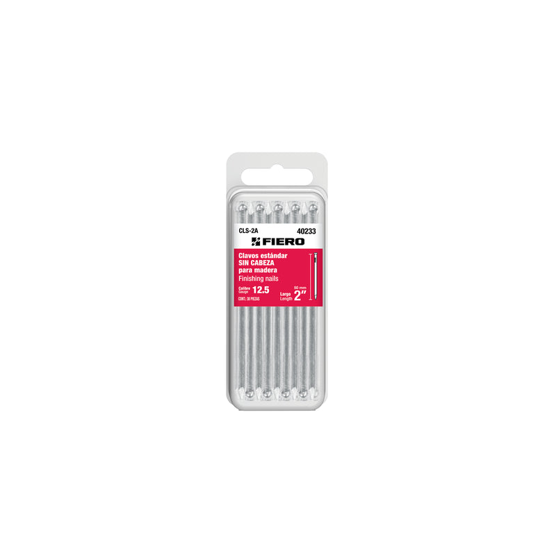 Blister Clavo sin Cabeza Standard 2" (50 mm) Fiero 30 Piezas