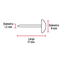 Clavillo Dorado de 17 mm Fiero 100 Piezas