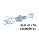 Conector Exterior Espiga para Manguera de Polipropileno 1/2" (13 mm) X 3/8" (10 mm)
