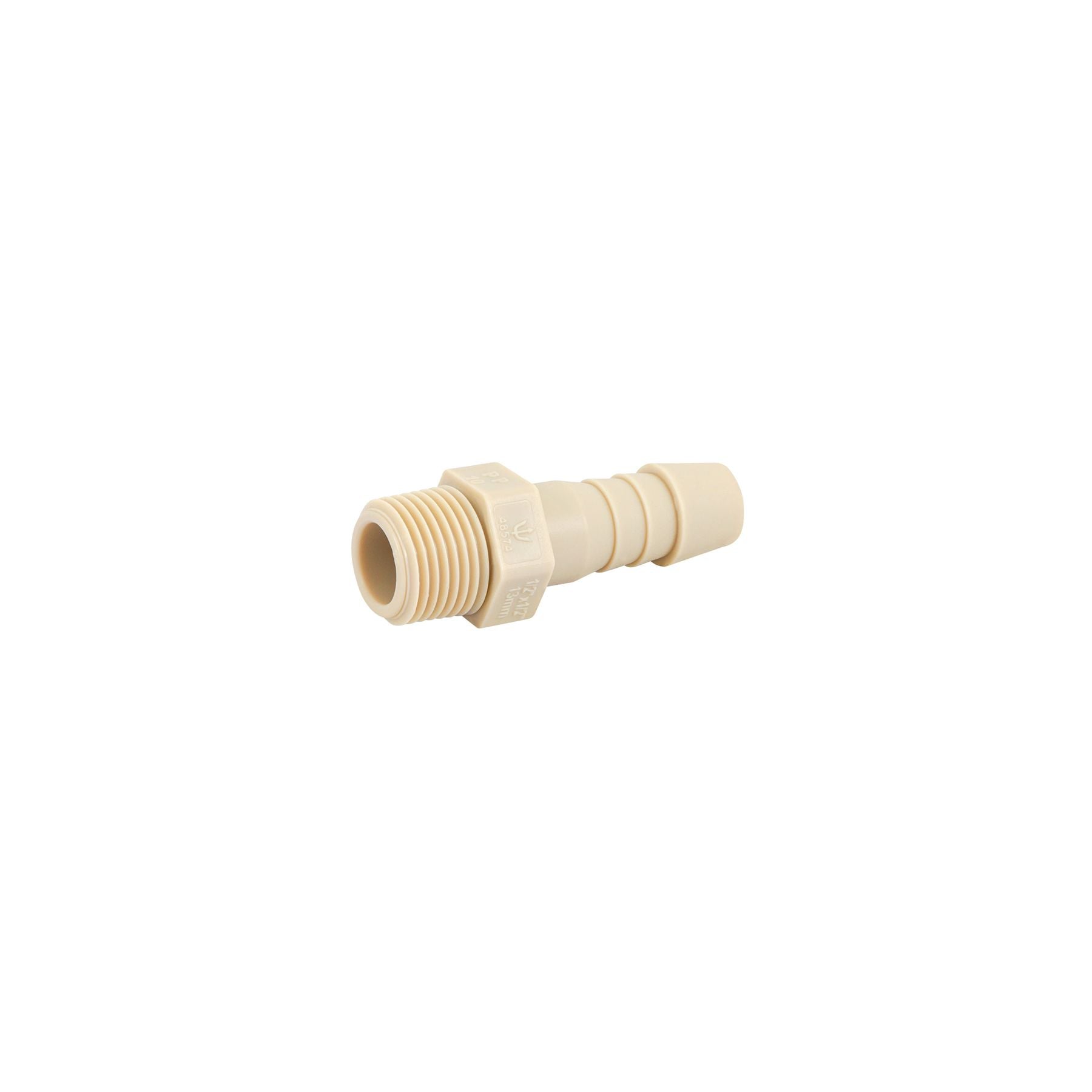 Conector Exterior Espiga de Polipropileno  1/2" X 1/2"