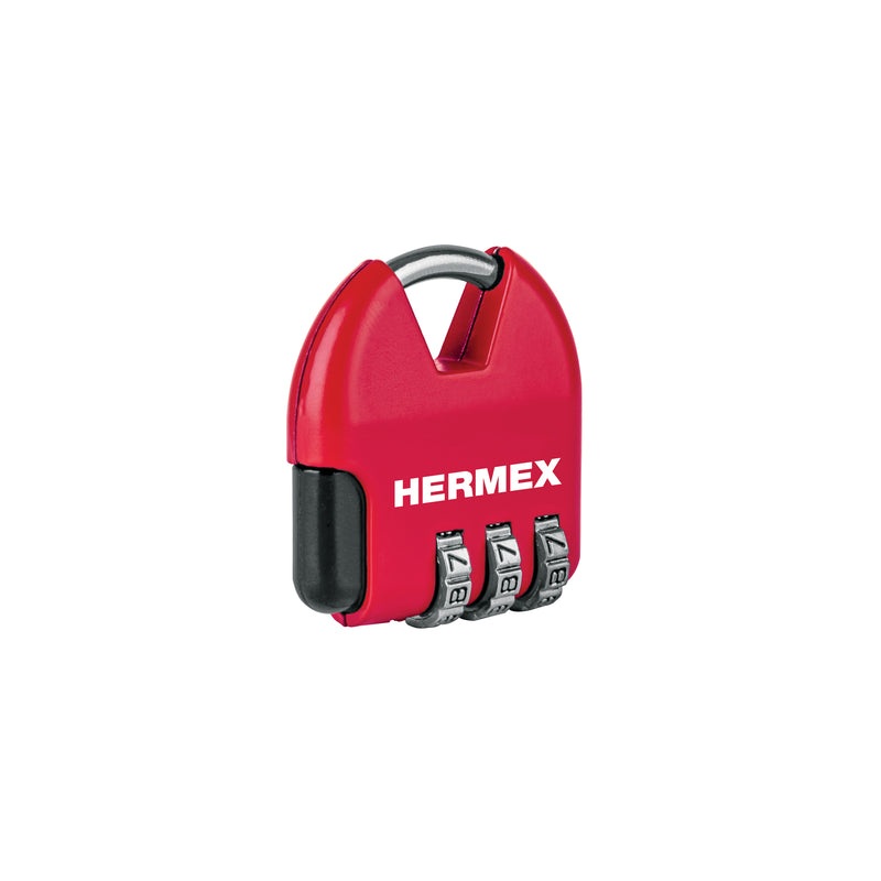 Candado Maletero de Combinacion 36 mm Rojo Hermex