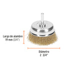 Carda para Taladro de Copa 2"3/4 Zanco 1/4" Truper