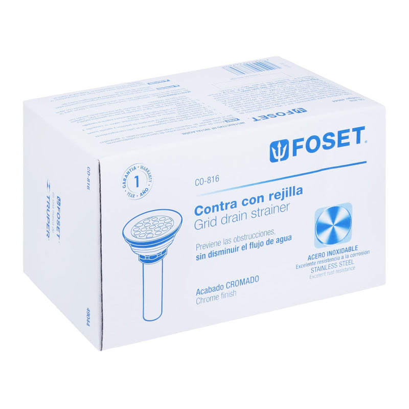 Contracanasta para Fregadero Acero Inoxidable Tipo Bar Foset