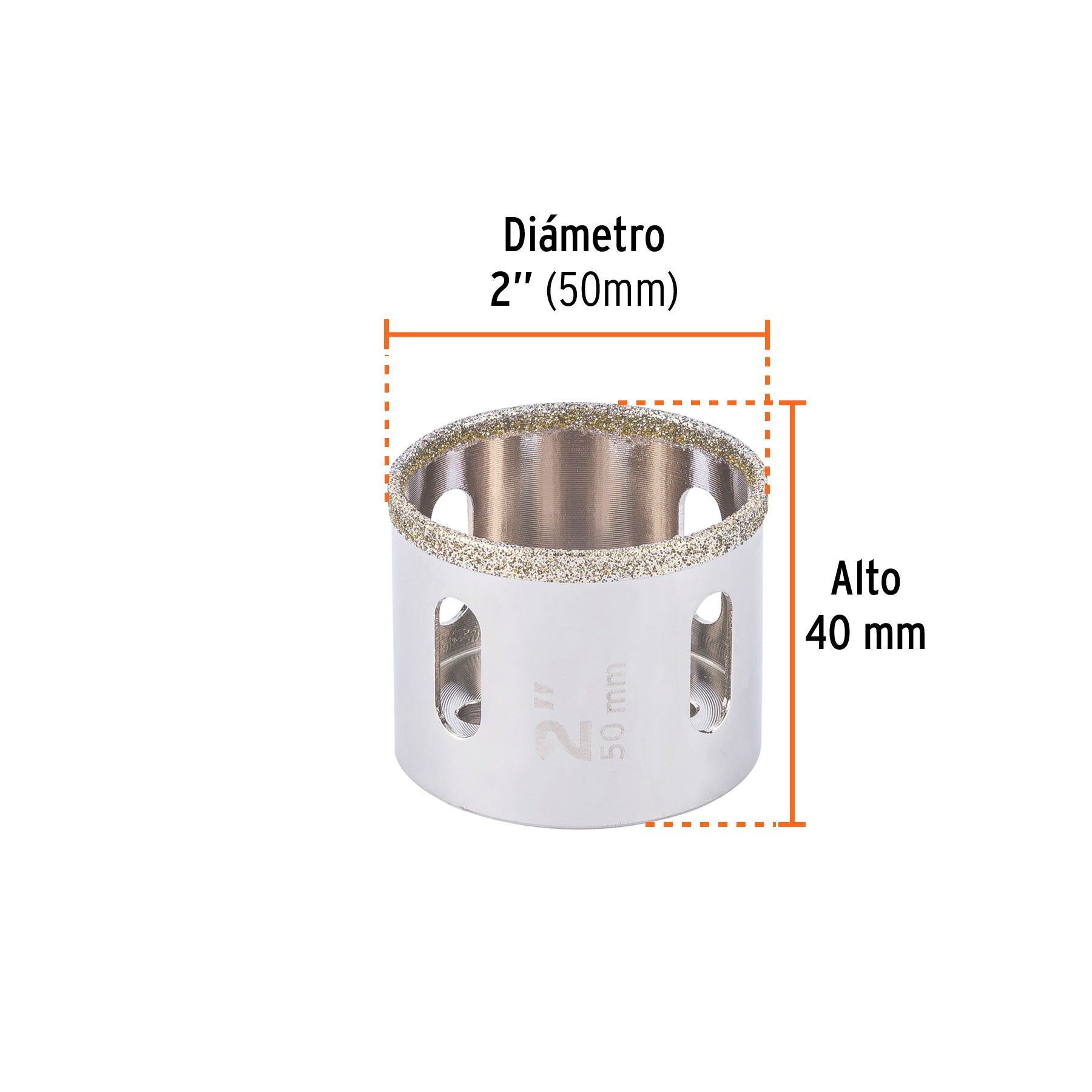 Cortacirculo Diamante Borde Continuo Truper 2" (50 mm)