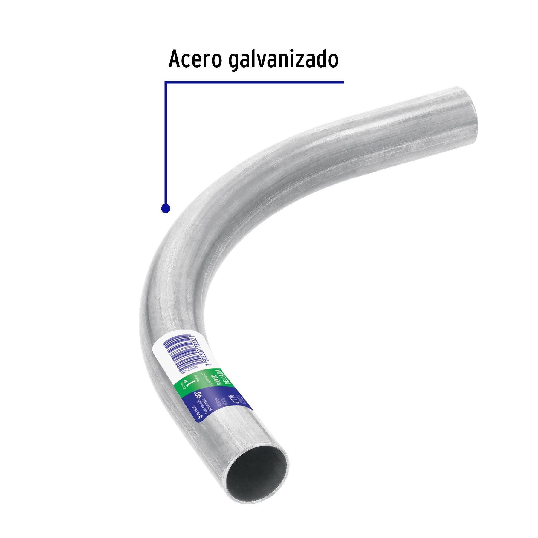 Curva Conduit Pared Delgada  1/2" (13 mm) Volteck