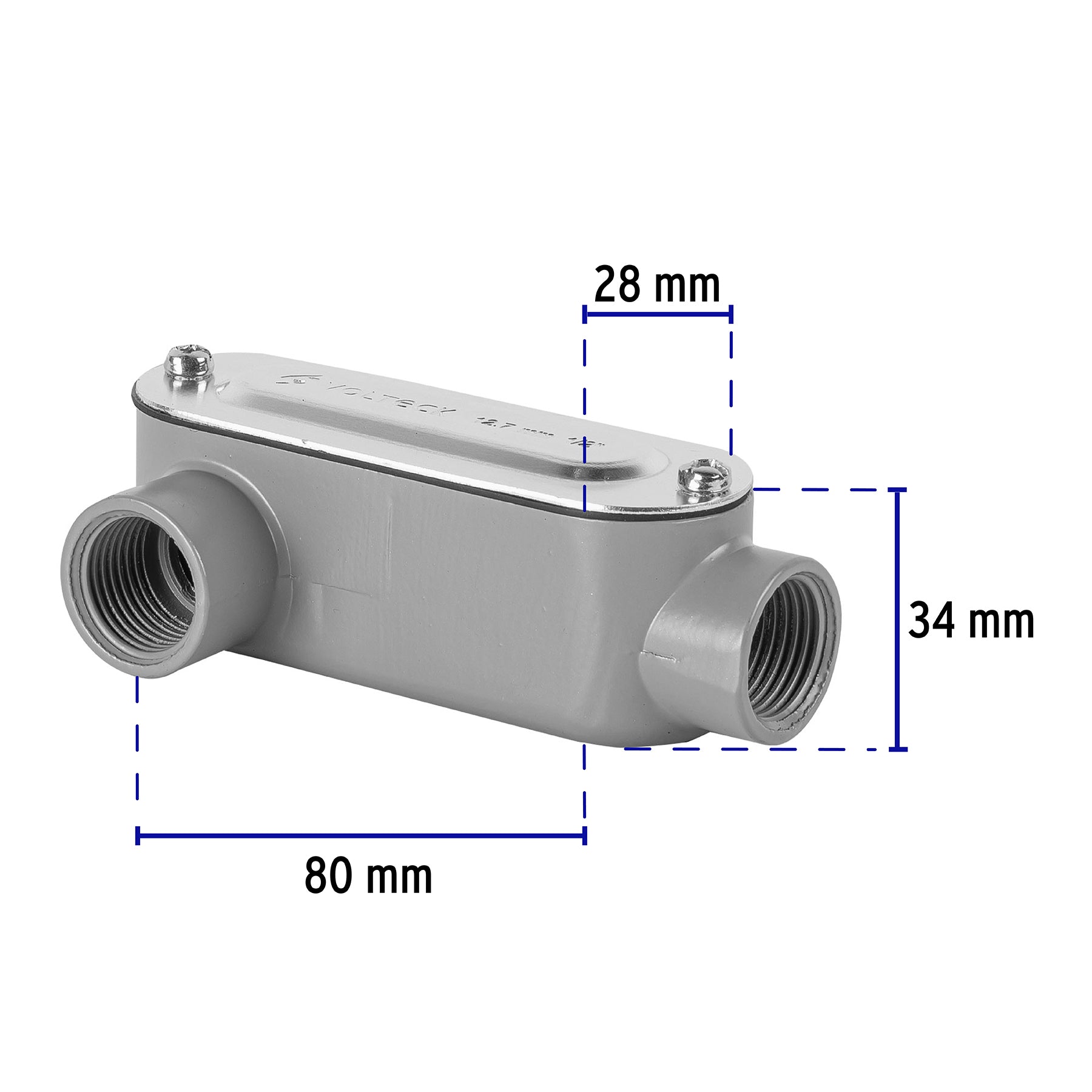 Condulet Tipo LR 1/2" (13 mm) Volteck