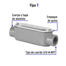 Condulet Tipo T 3/4" (19 mm) Volteck