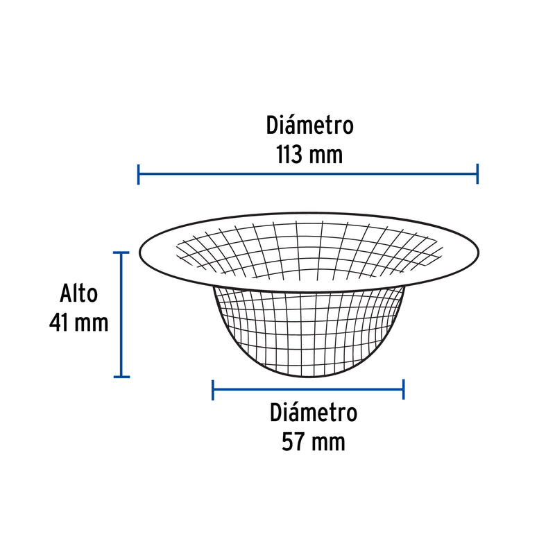 Canastilla Malla 3/4" Acero Inoxidable para Fregadero Foset