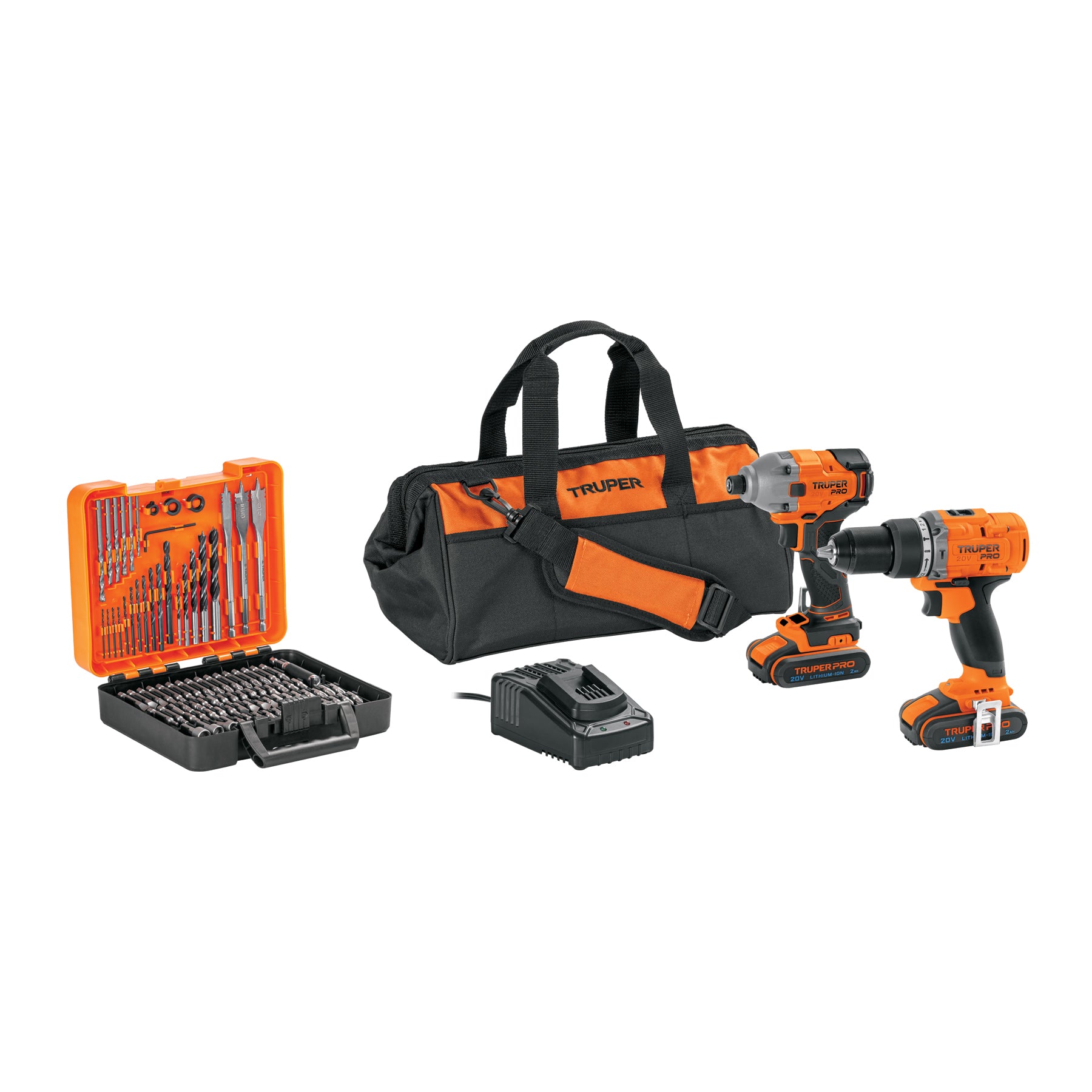 Combo Rotomartillo y Destornillador Inalambrico 20 Volts Truper PRO
