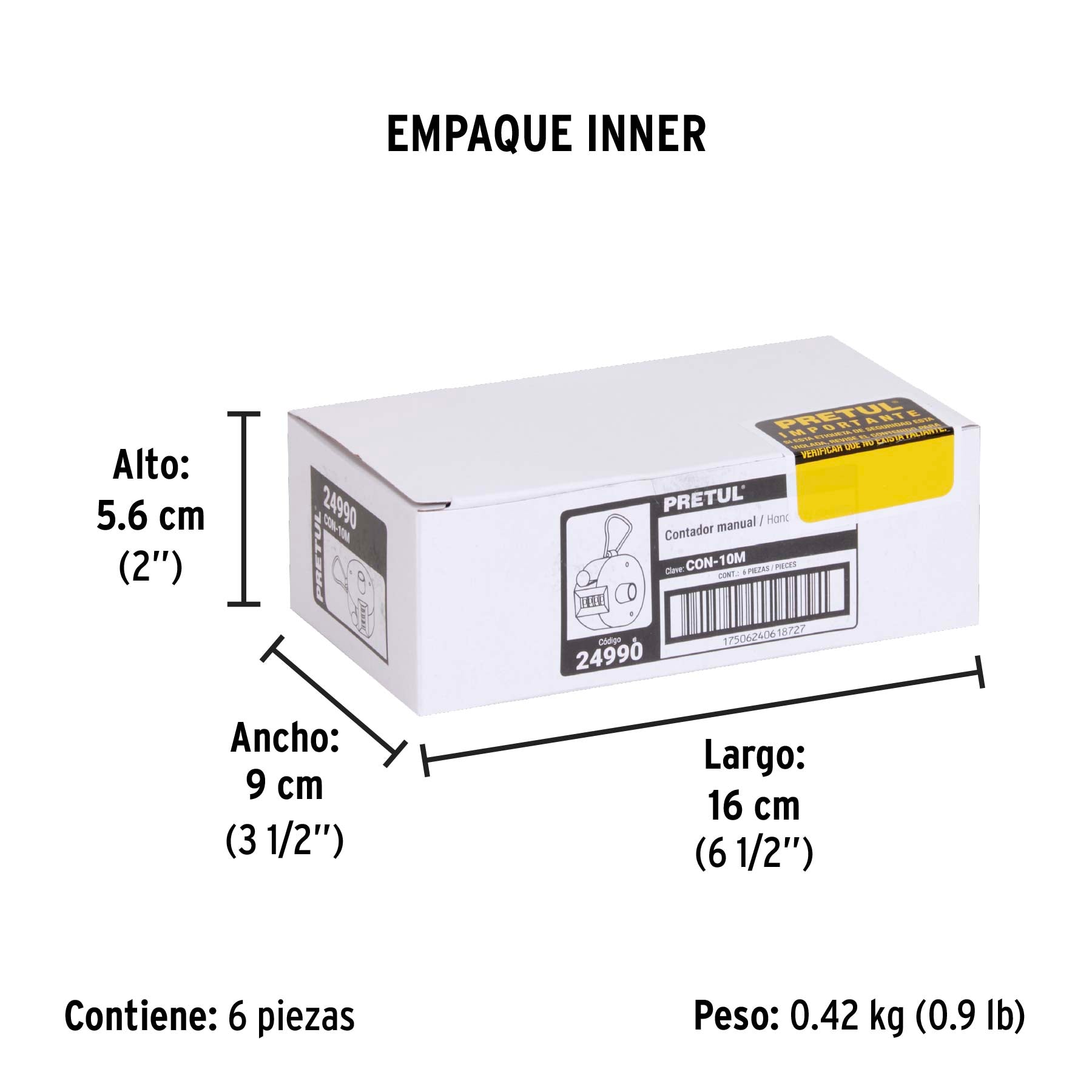 Contador Manual de 4 Digitos Pretul