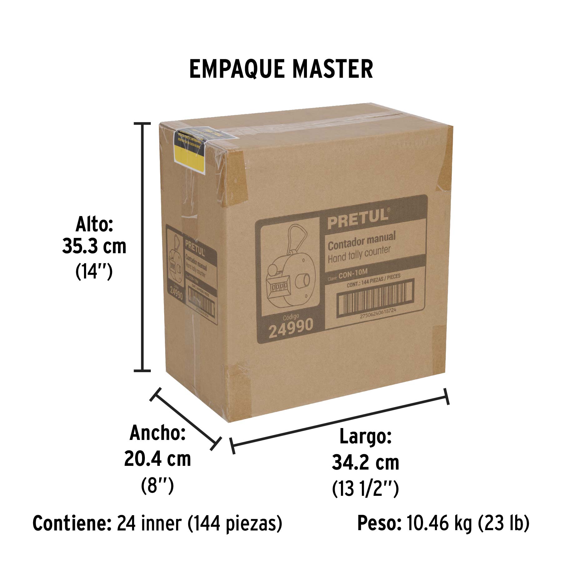 Contador Manual de 4 Digitos Pretul