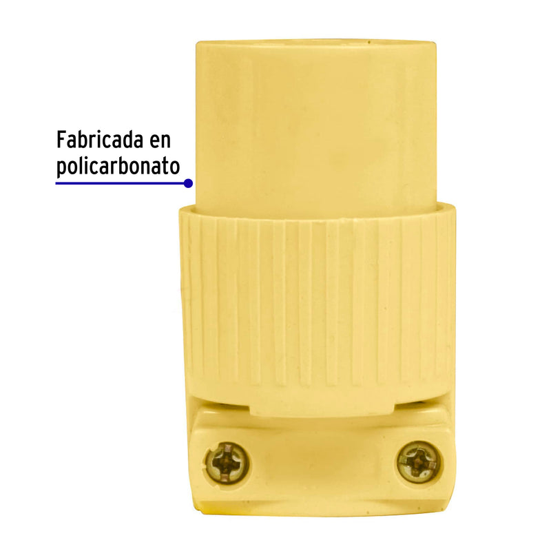 Contacto Industrial Plastico sin Tierra Volteck