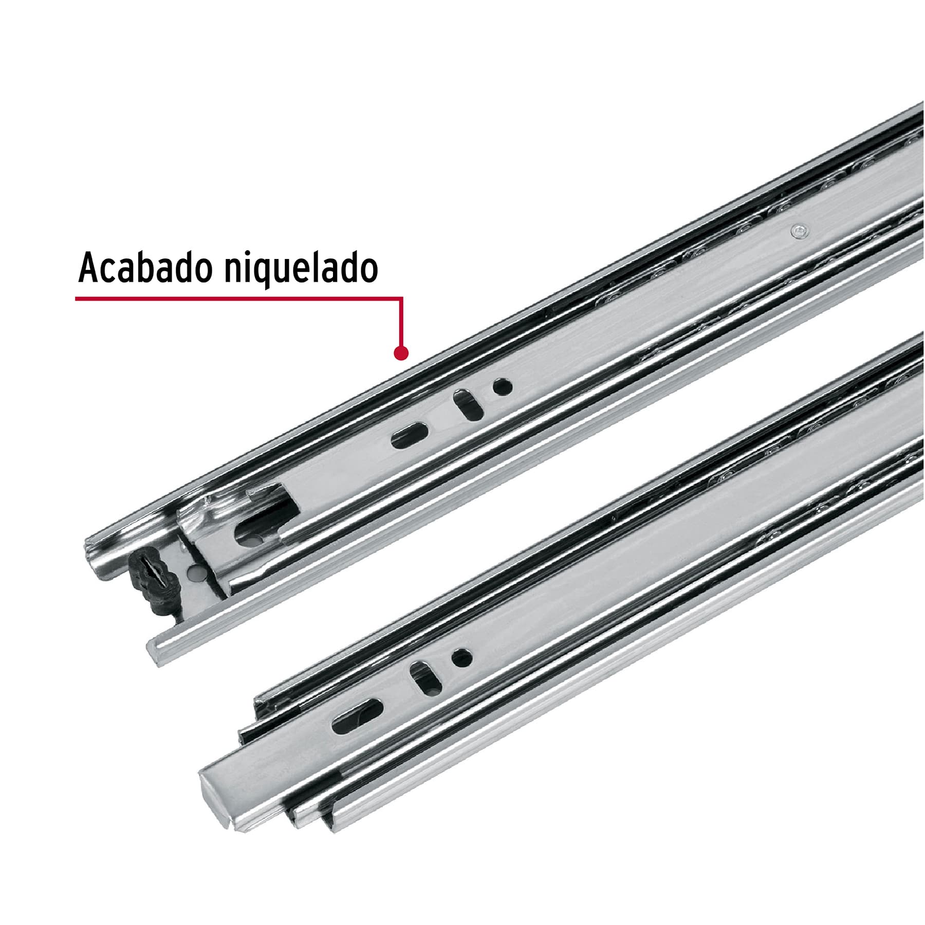 Correderas de Extension Total Ancho 3.5 cm Fiero Largo 35 cm