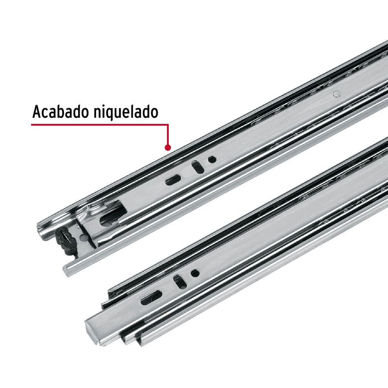 Correderas de Extension Total Ancho 3.5 cm Fiero Largo 40 cm