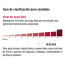 Candado para Cortina 80 mm Cuerpo de Laton Blindado Llave de Puntos Hermex