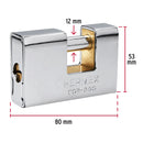 Candado para Cortina 80 mm Cuerpo de Laton Blindado Llave de Puntos Hermex