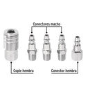 Acoplador Rapido Juego de 5 Piezas Pretul