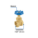 Valvula Compuerta WOG 150 PSI Foset Roscable 1"1/2 (38 mm)