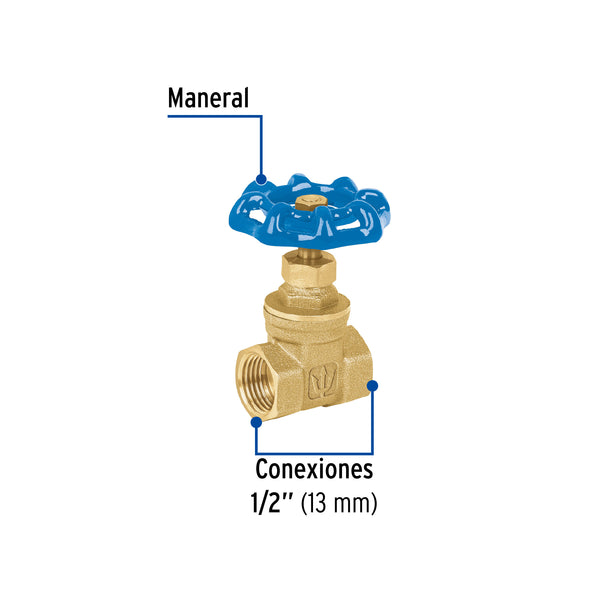 Valvula Compuerta WOG 150 PSI Foset Roscable 1/2" (13 mm)