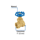Valvula Compuerta WOG 150 PSI Foset Roscable 1" (25 mm)