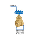 Valvula Compuerta WOG 150 PSI Foset Roscable 2" (50 mm)