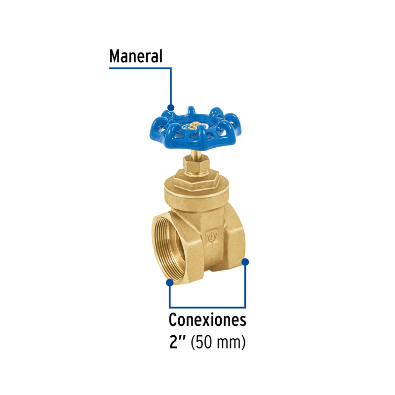 Valvula Compuerta WOG 150 PSI Foset Roscable 2" (50 mm)