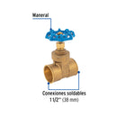 Valvula Compuerta WOG 150 PSI Foset Soldable 1"1/2 (38 mm)