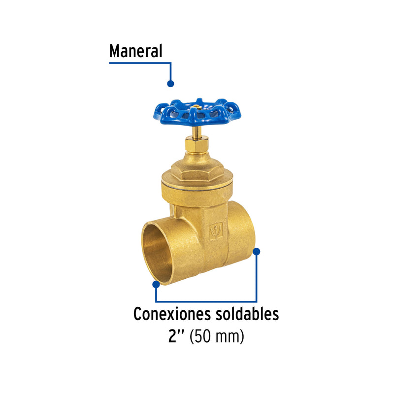 Valvula Compuerta WOG 150 PSI Foset Soldable 2" (50 mm)