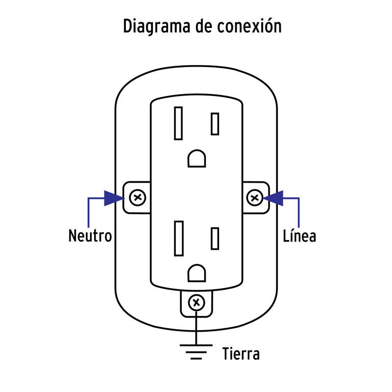 Contacto Duplex 2P + T de Sobreponer Oval Marfil Volteck