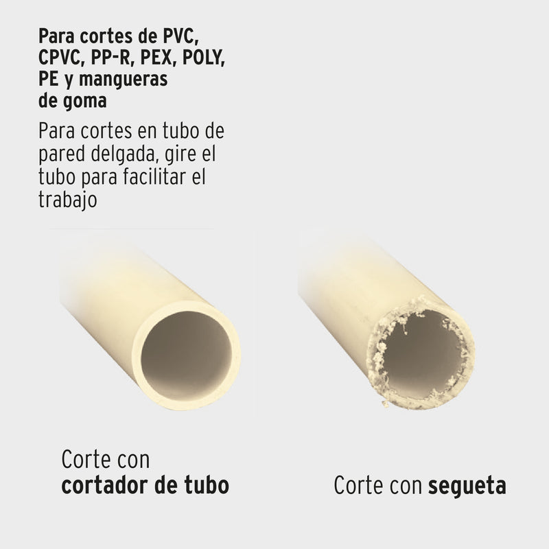 Cortador de Tubo de Plastico Capacidad de Corte 1"5/8 Truper