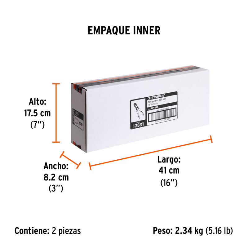 Cortapernos Profesional Truper 14" (35 cm)