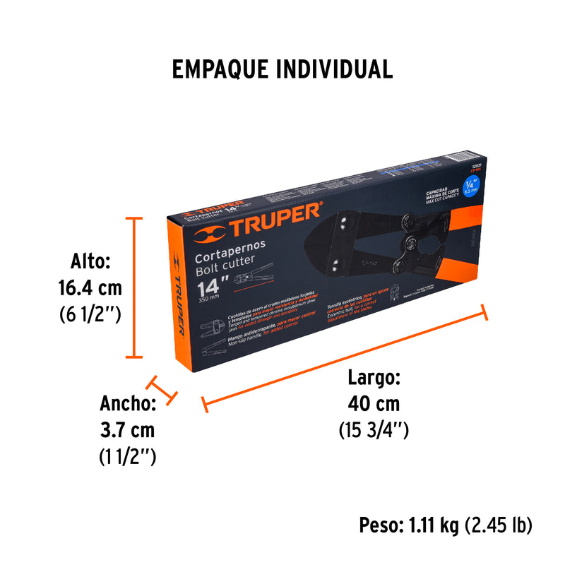 Cortapernos Profesional Truper 14" (35 cm)